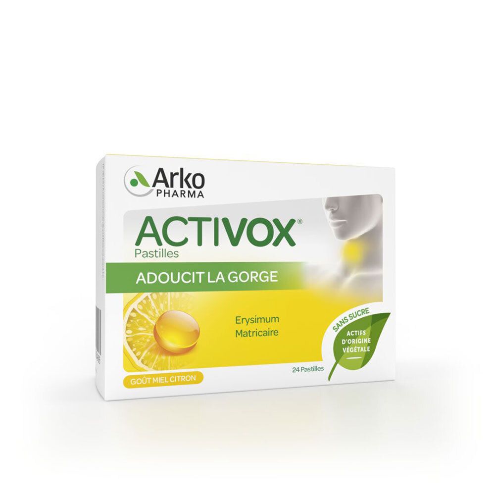 Arkopharma Activox Pastilles Pour La Gorge Sans Sucre Au Miel 24 Pc S