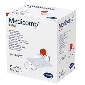 Medicomp® Compresses non tissées stériles 10 x 10 cm 6 couches