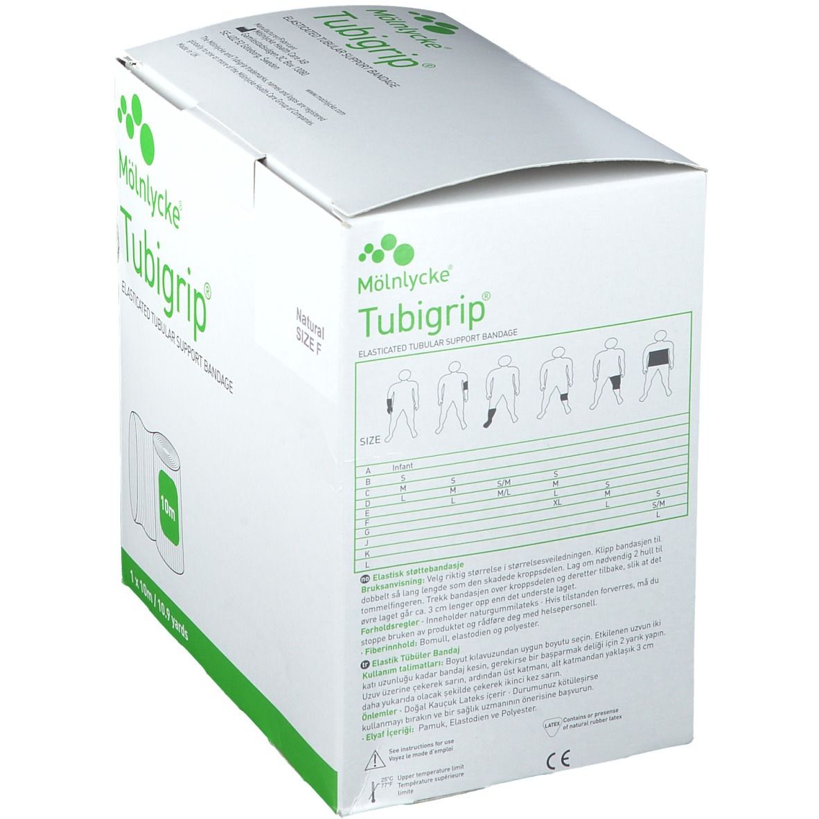 Tubigrip® Bandage tubulaire extensible Blanc 10 m Taille F 1 pc(s