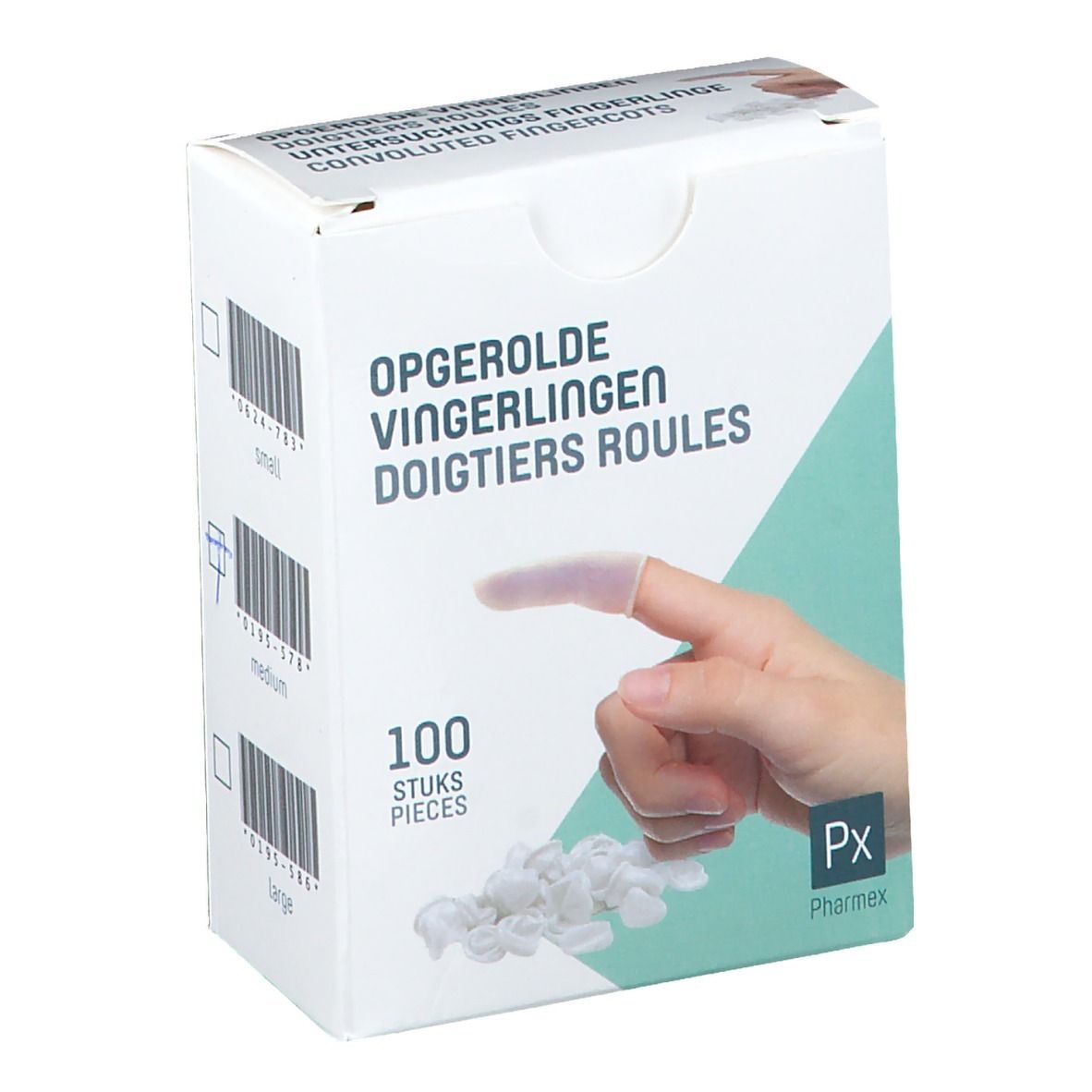 Pharmex® Doigtiers roules medium