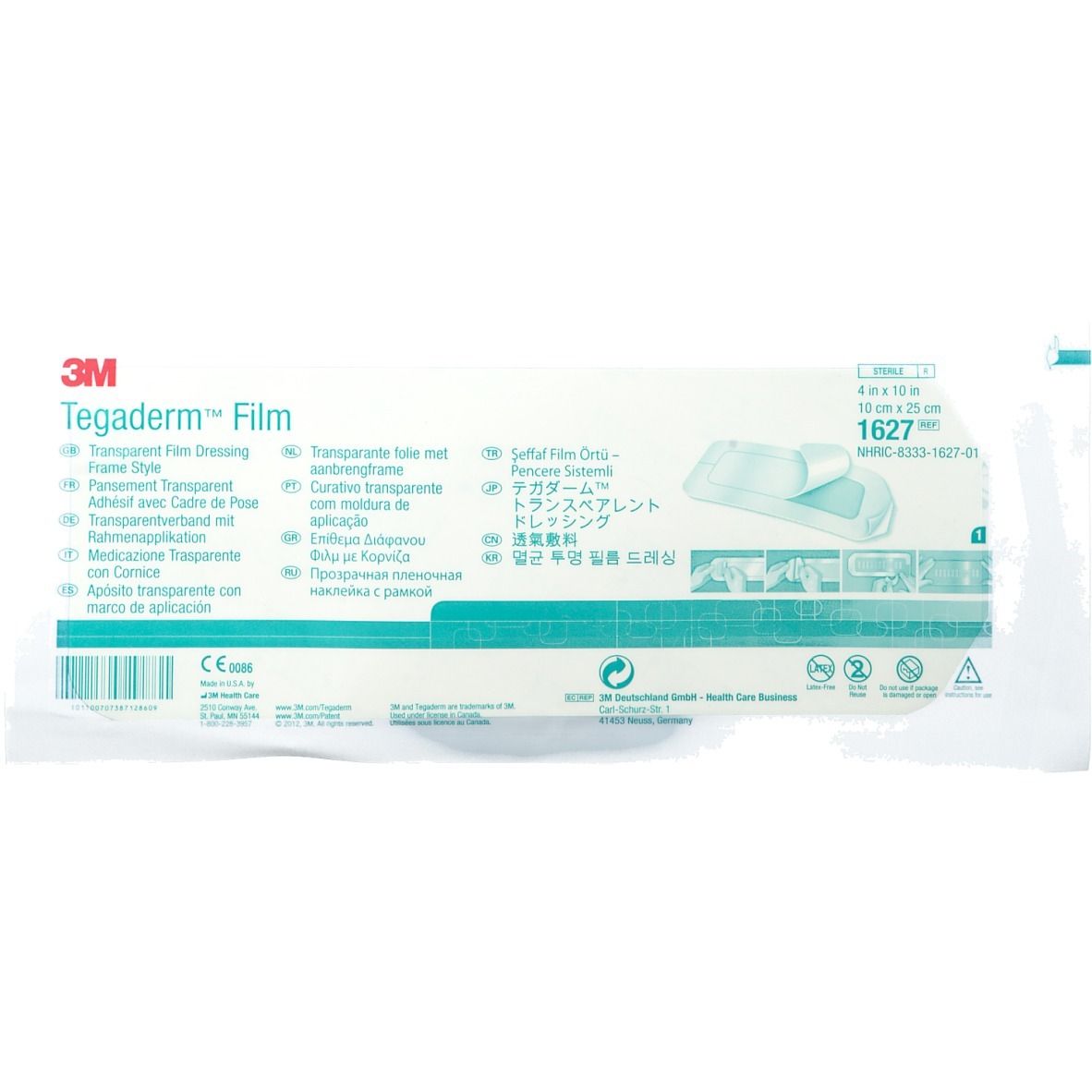 3M™ Tegaderm™ Film Pansements Transparents 10 x 25 cm
