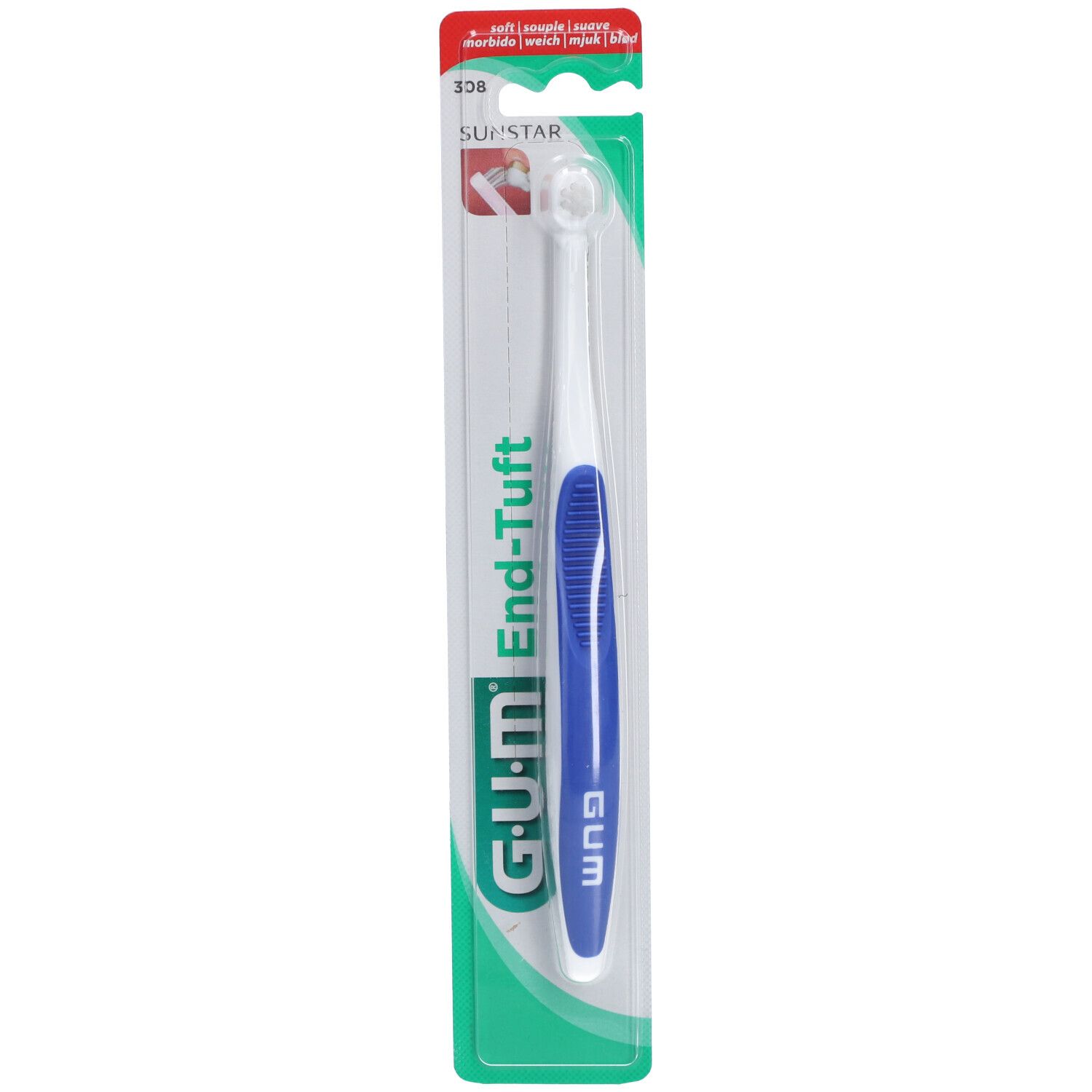 GUM End Tuft 308 Brosse à dents souple