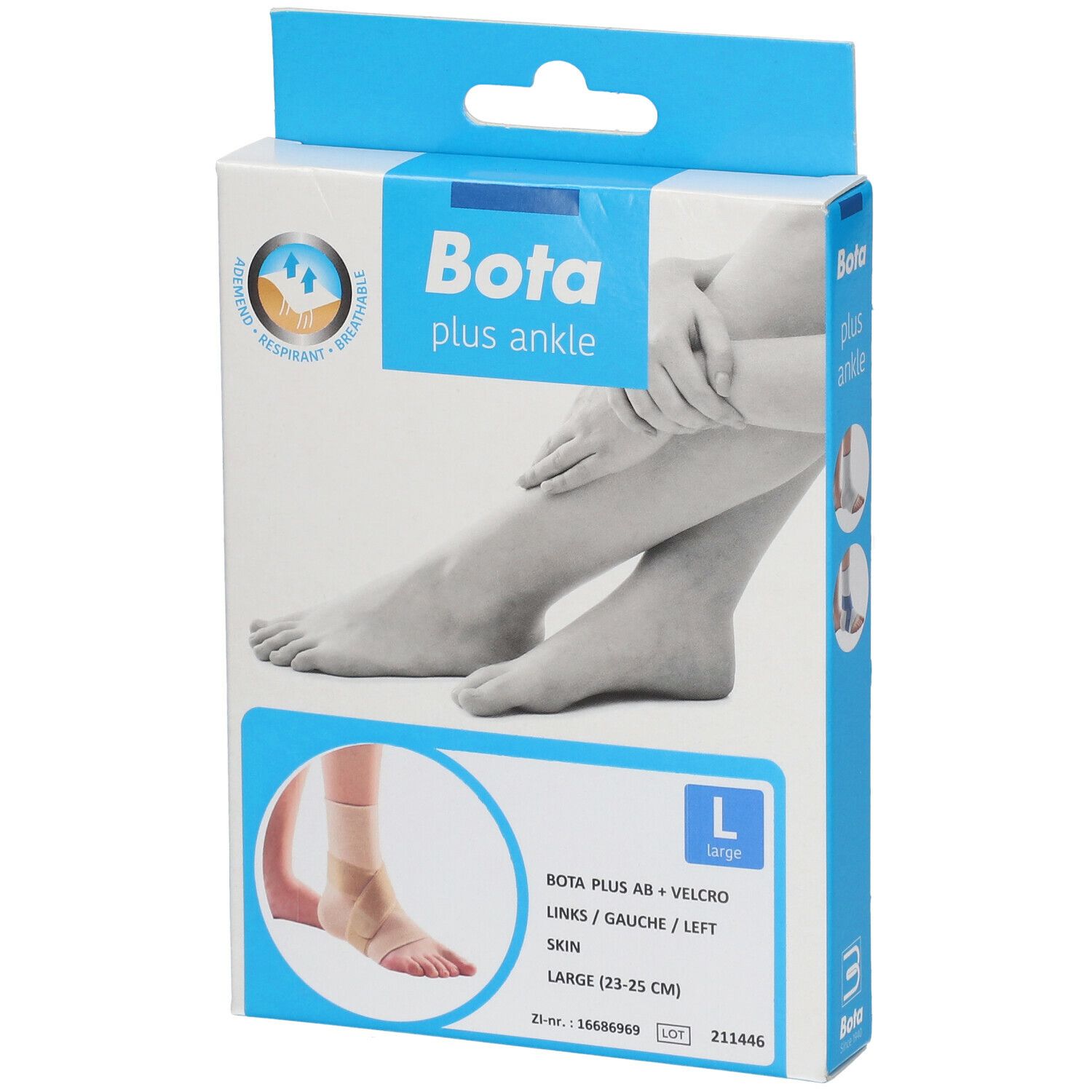 Bota Plus AB Cheville + Velcro Gauche Skin Large