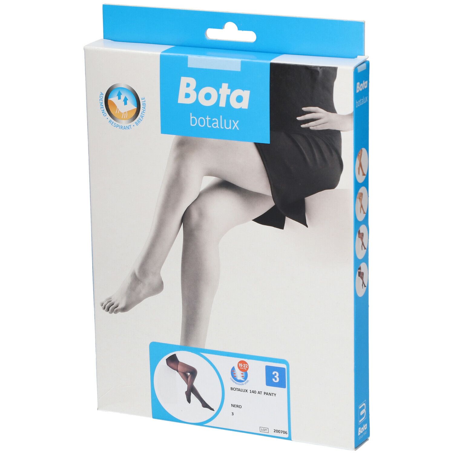 Botalux 140 Panty de soutien Noir Taille 3