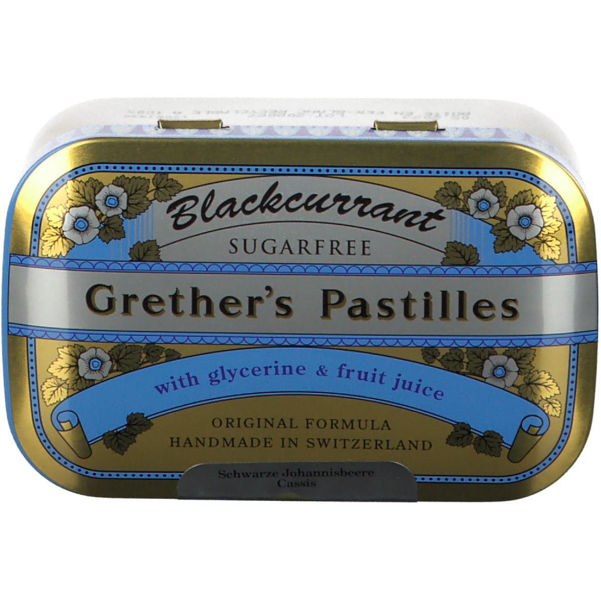 Grethers Pastilles Blackcurrant Sans Sucre