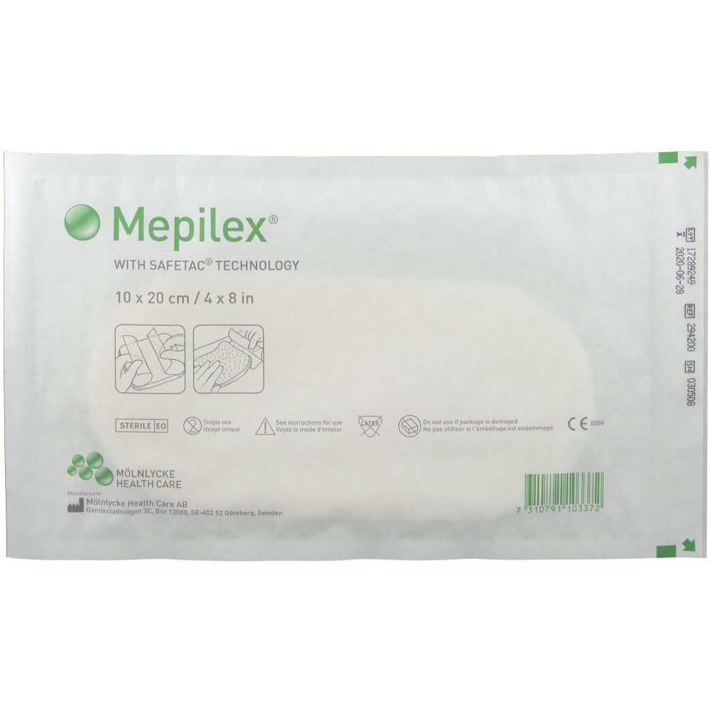 Mepilex® Pansements hydrocellulaire stériles 10 cm x 20 cm