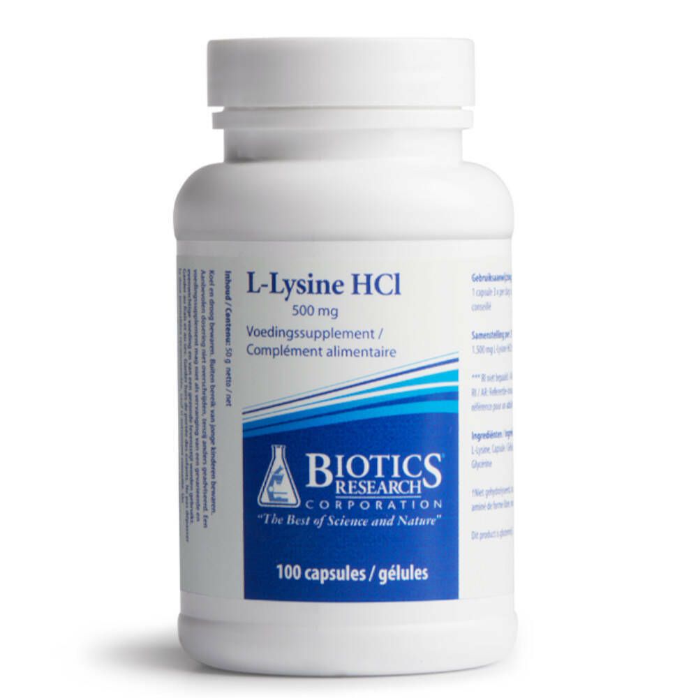 Biotics® L-Lysine HCI 500 mg