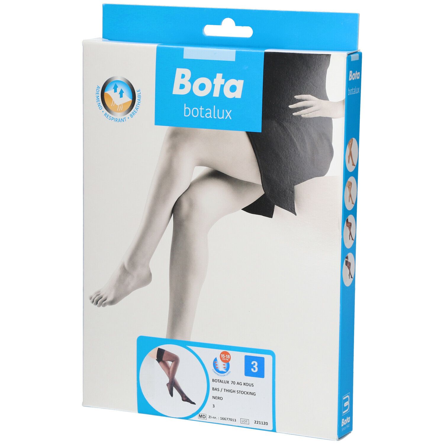 Botalux 70 Ag+P Bas de soutien Noir Taille 3