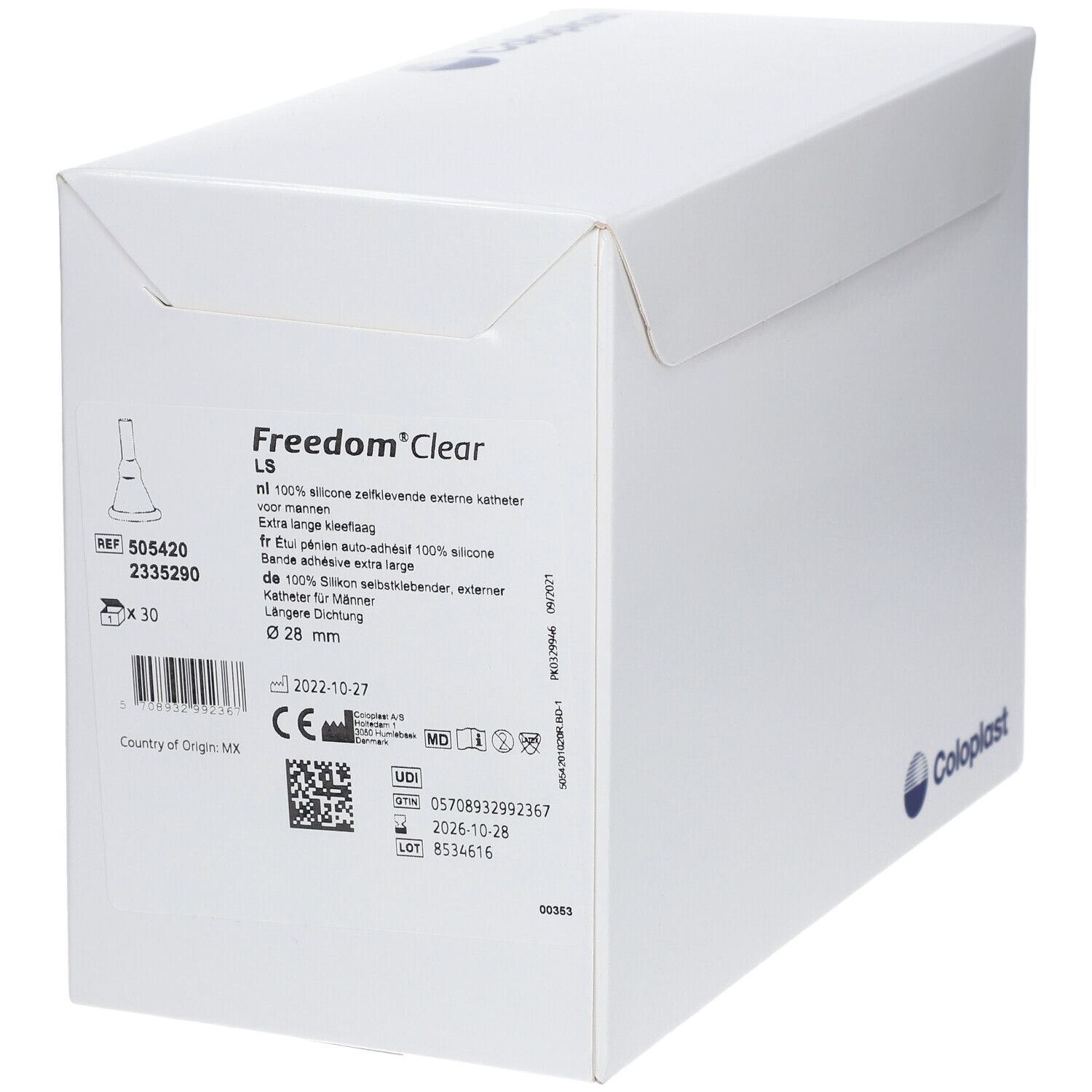 Coloplast Freedom® Clear LS 28 mm