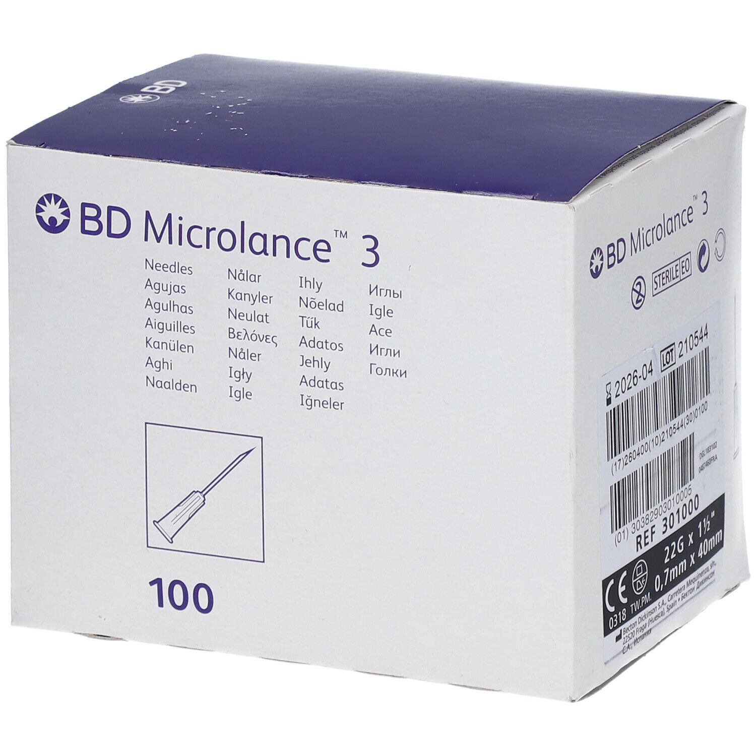 BD Microlance 3 22G 0,7 x 40 mm