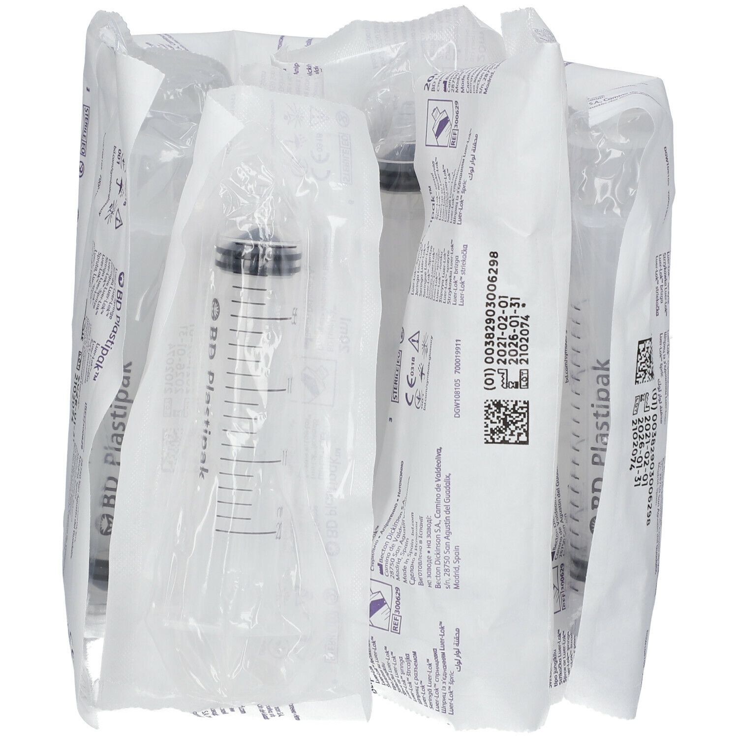 BD Plastipak™ Seringues Jetables 20 ml Sans Aiguille Luer-Lock