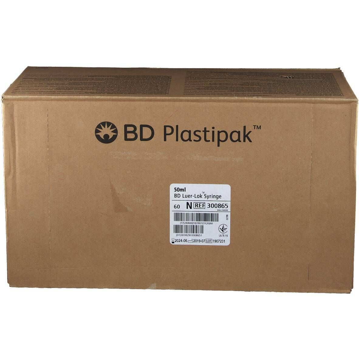 BD Syringe 50/60ml Luer Lok (Plastipak)