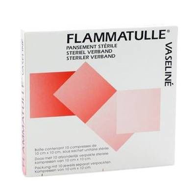 Flammatulle® Vaseliné Pansement stérile 10 x 10 cm