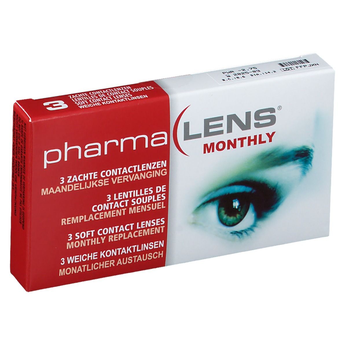 PharmaLens Lentilles (mois) (Dioptrie -2.75)