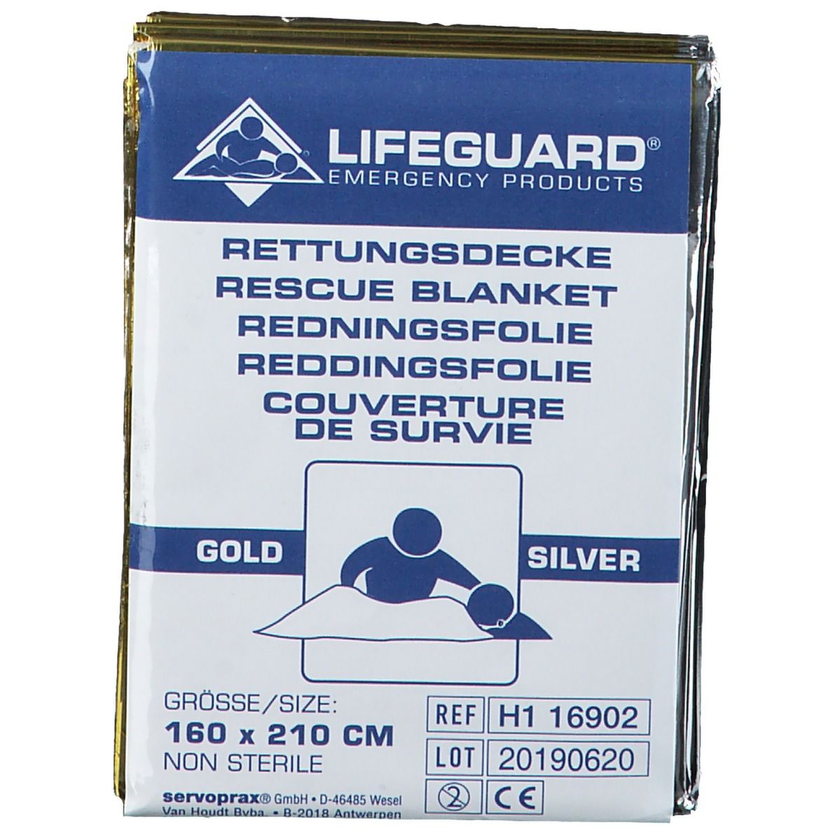 Lifeguard® Couverture de Survie 160 cm x 210 cm