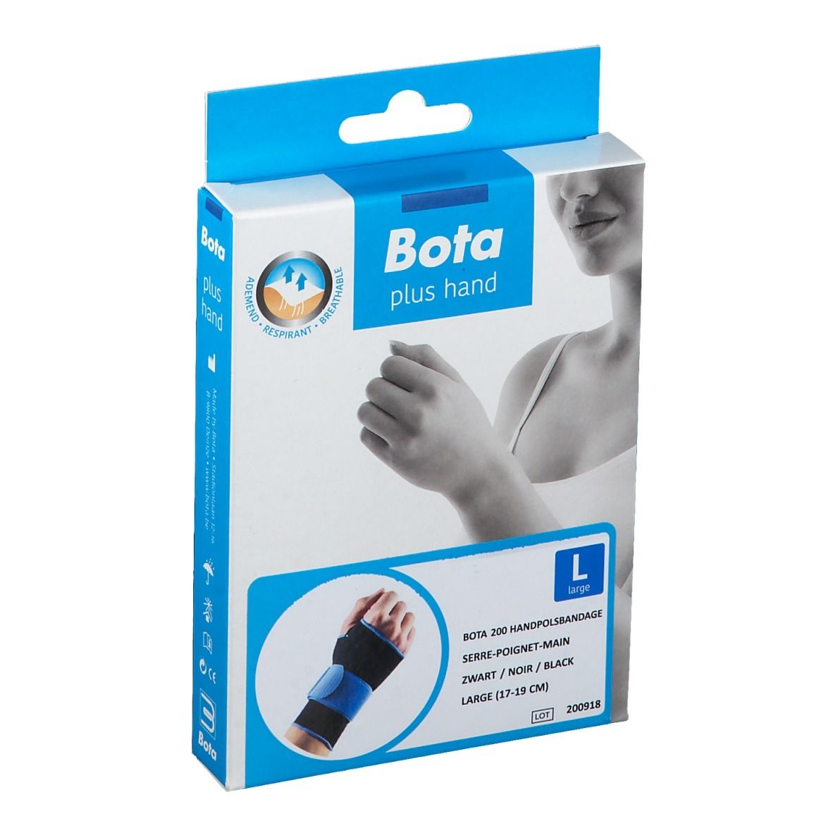 Bota Serre-poignet-main 200 Noir L