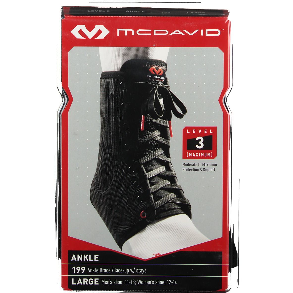 McDavid® Chevillère à lacets renforcée avec baleines Taille L