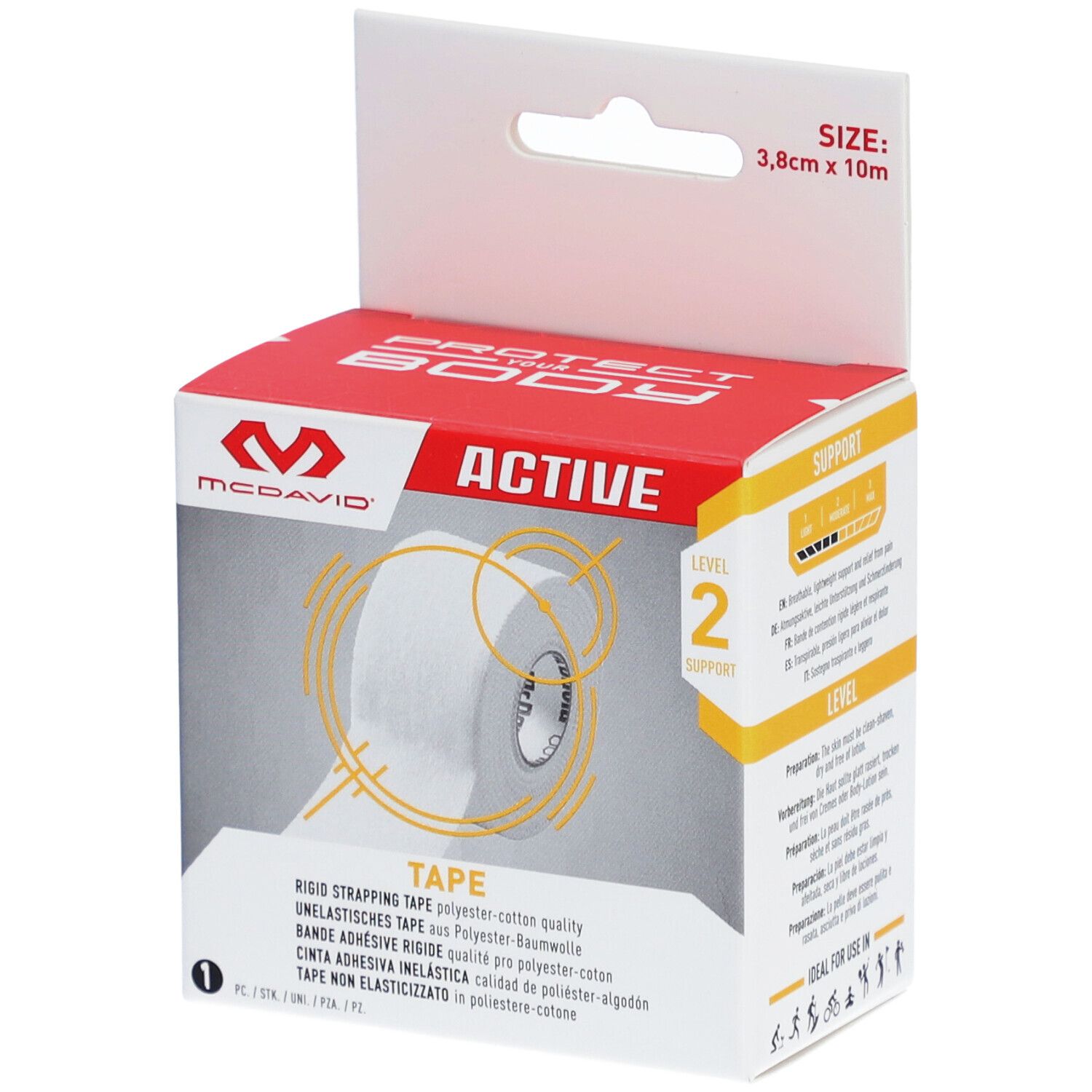 McDavid Athletic tape Bande adhésive rigide 3,8 x 10 cm