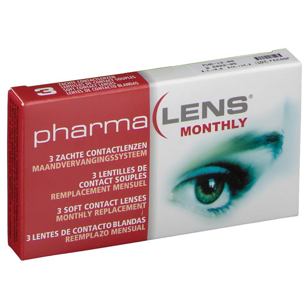 pharmaLENS® Monthly Lentilles -12.00