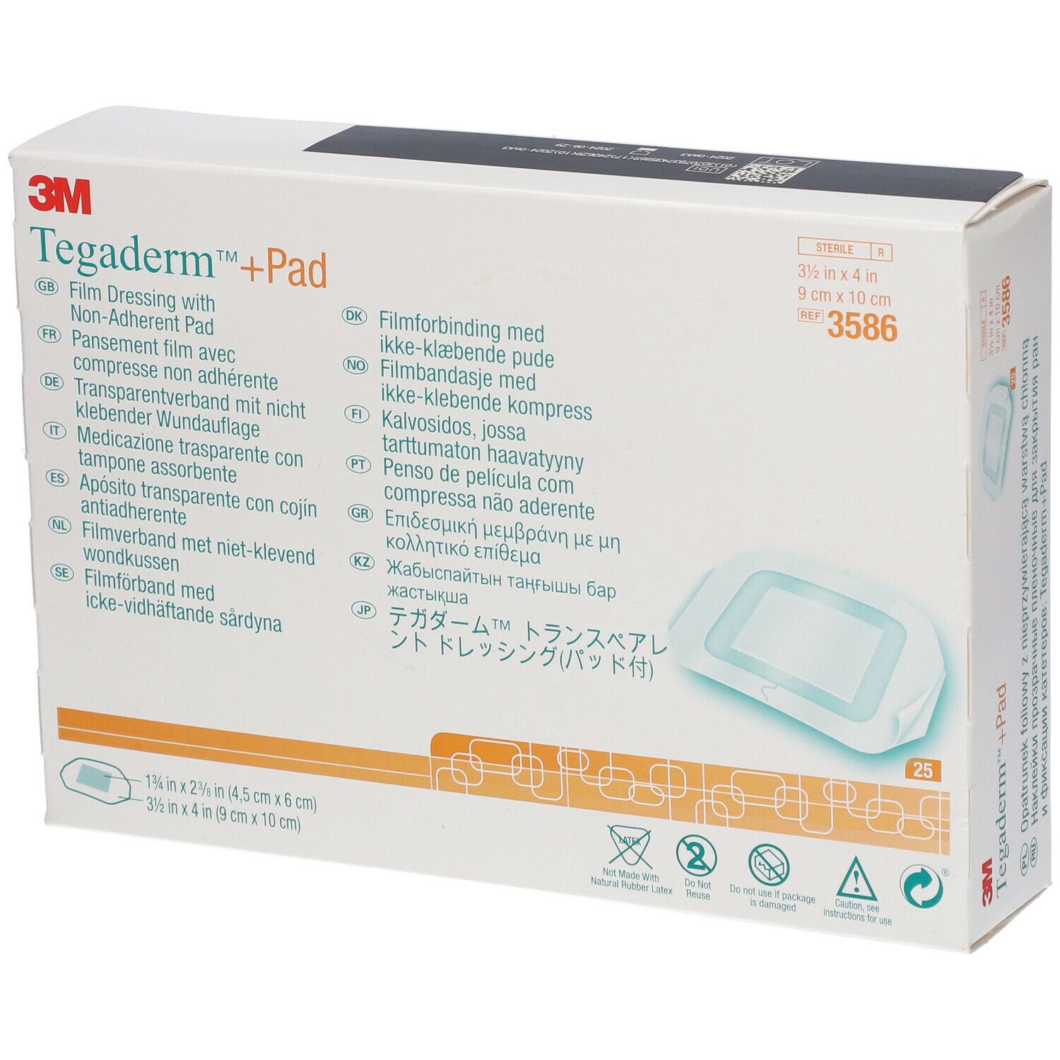 3M Tegaderm™ + Pad Transparent Stérile 9 cm x 10 cm