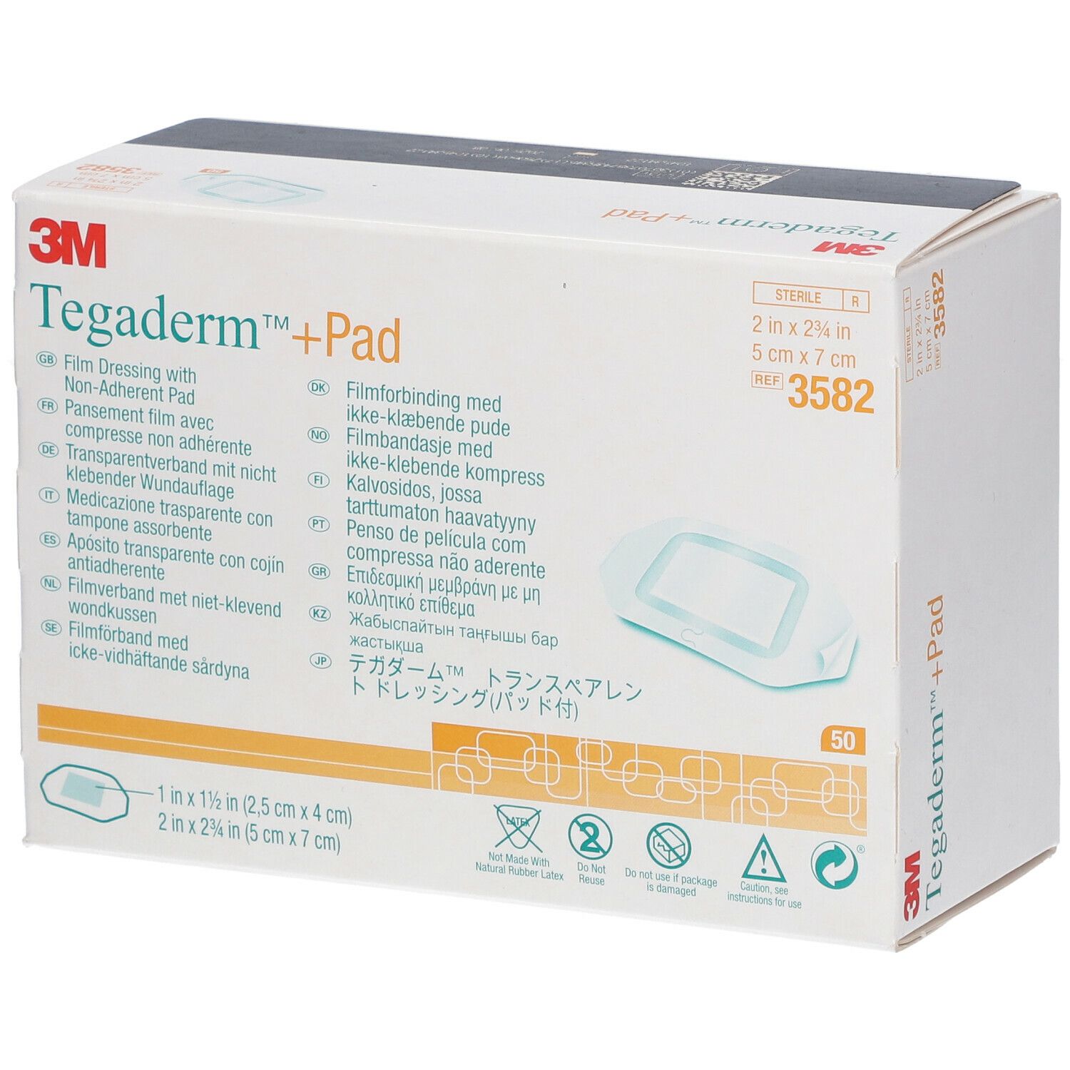 3M Tegaderm™ + Pad Transparent Stérile 5 cm x 7 cm