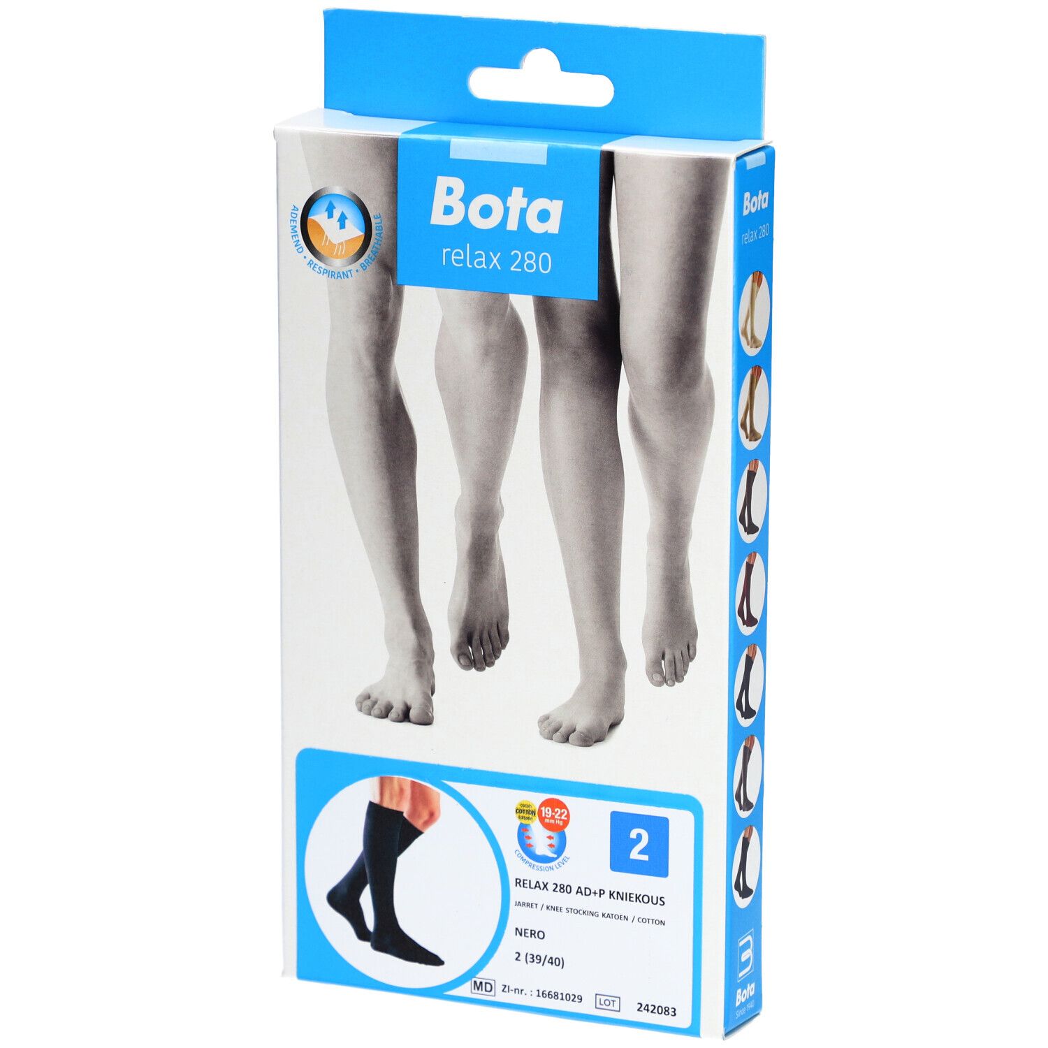 Bota Relax 280 Coton AD +P Nero Taille 2