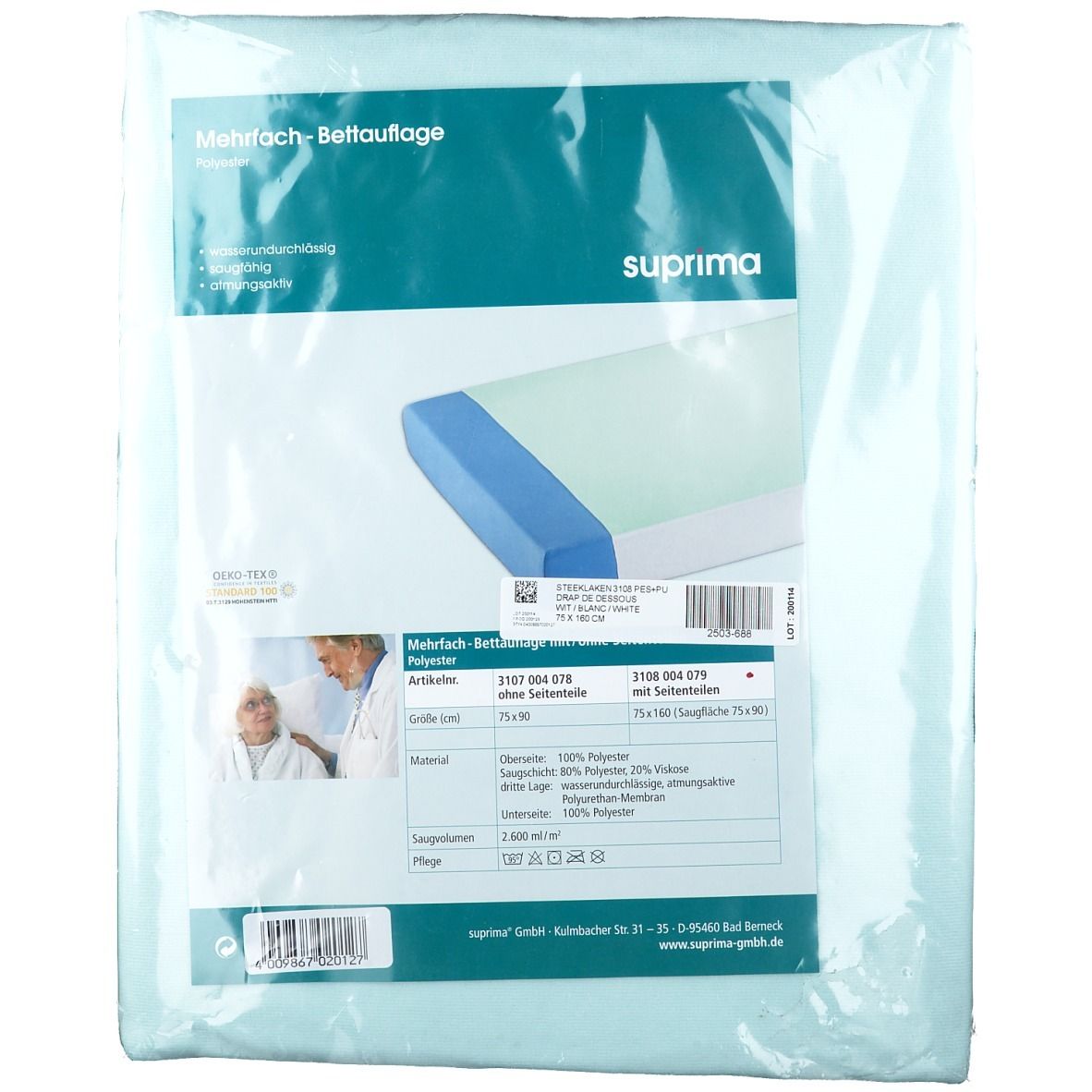 Bota Suprima 3108 Drap de Dessous en PES + Alaize 75 x 160 cm