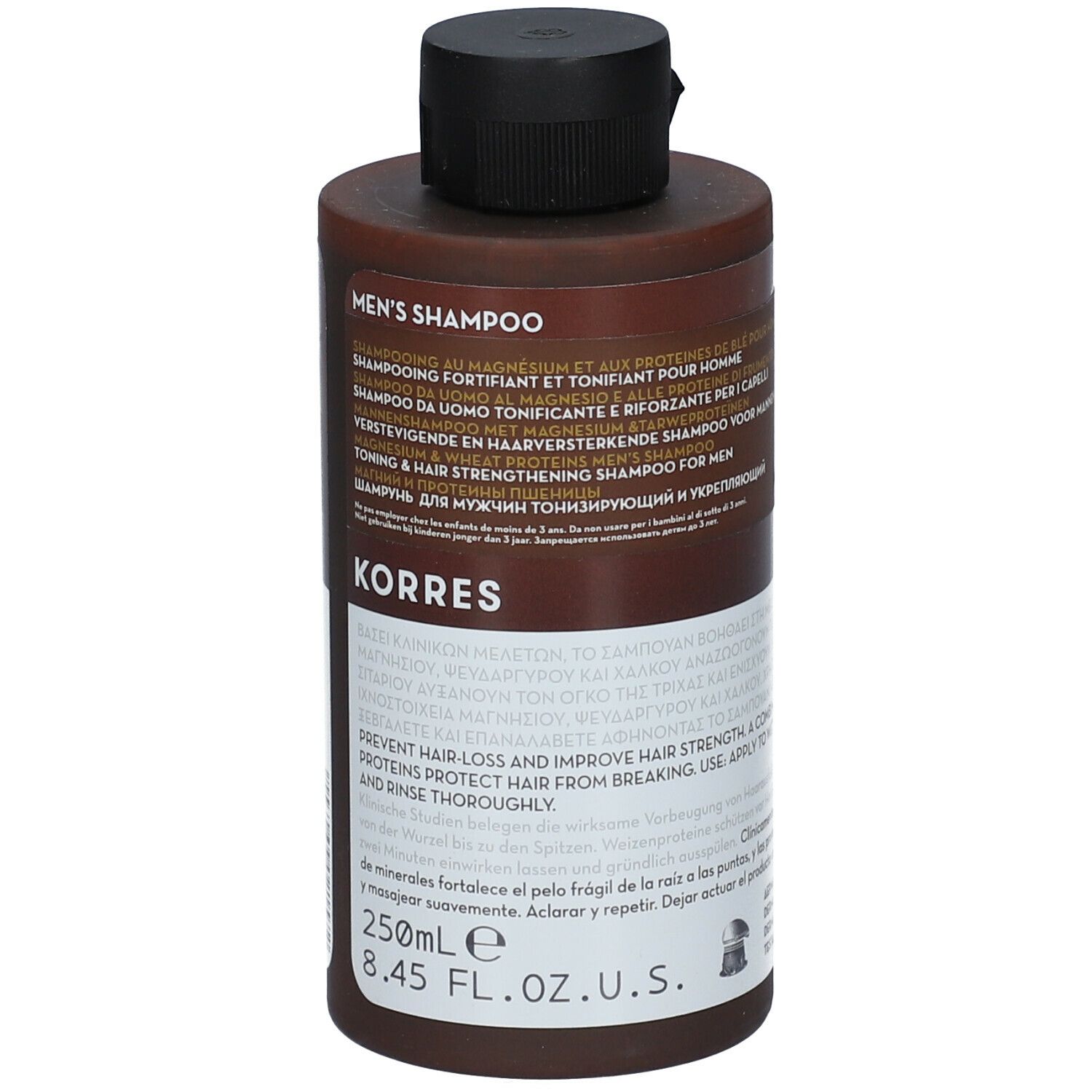 Korres® Shampooing Homme Magnésium & Proteines de blé