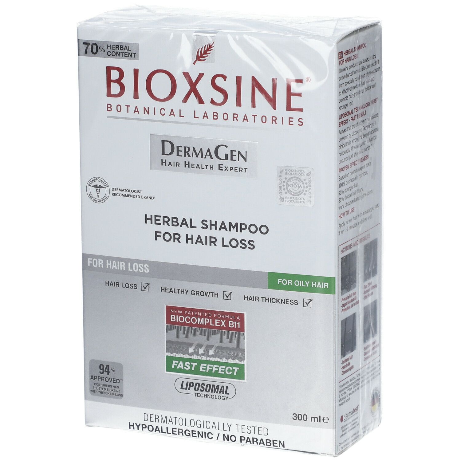 Bioxsine Shampooing AntiChute Cheveux Gras  shoppharmacie.fr