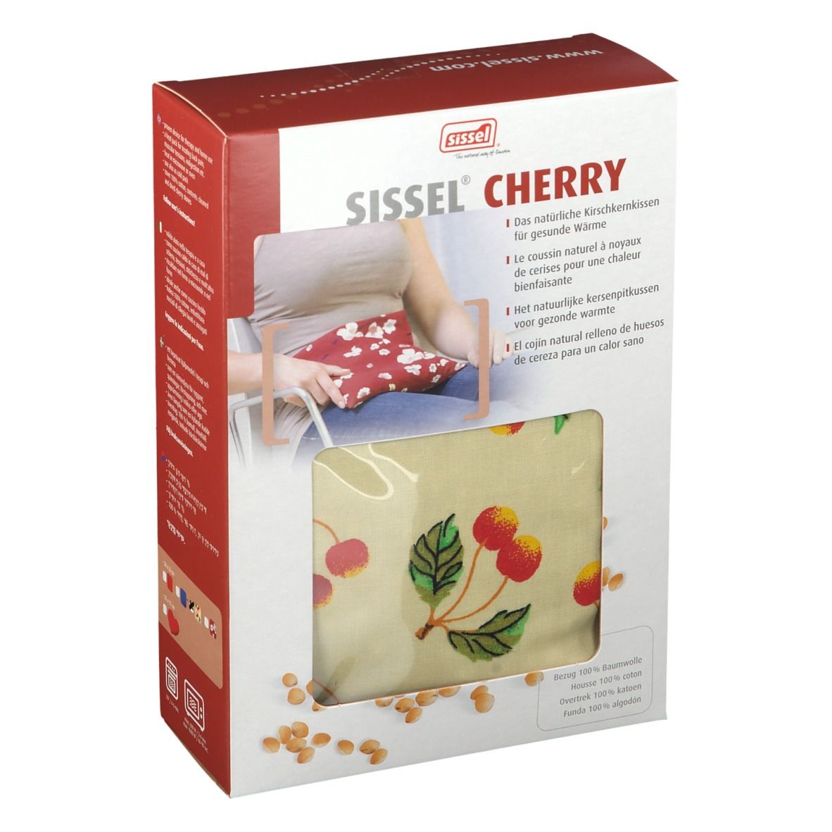 Sissel Cherry Coussin Noyaux de Cerise 23cm x 26cm Motif de Noël