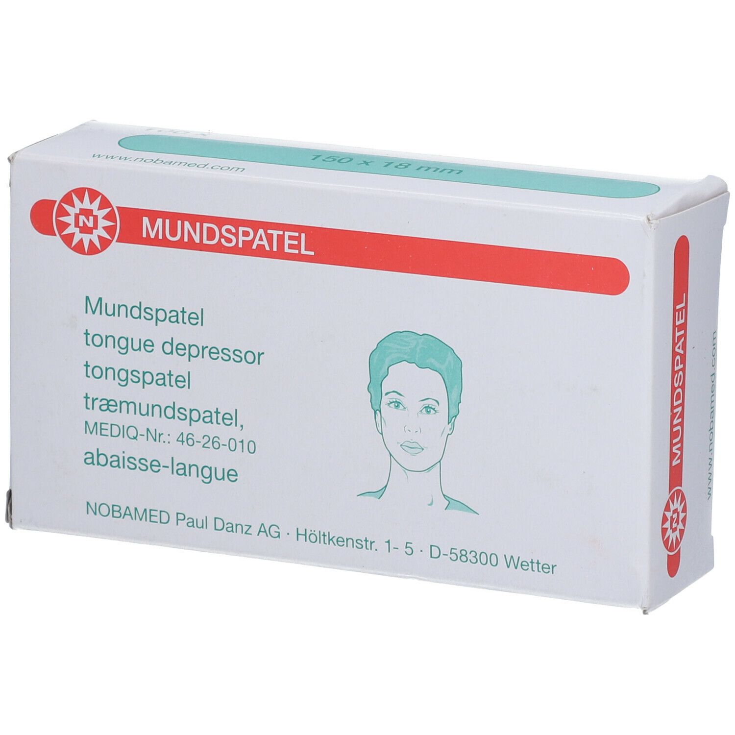 Noba Abaisse-langue Bois non stérile 150 x 18 mm