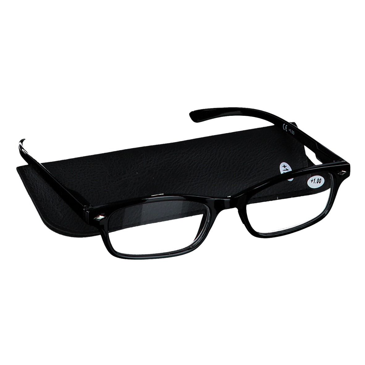 pharmaGLASSES® Lunettes de lecture Noir +1.00