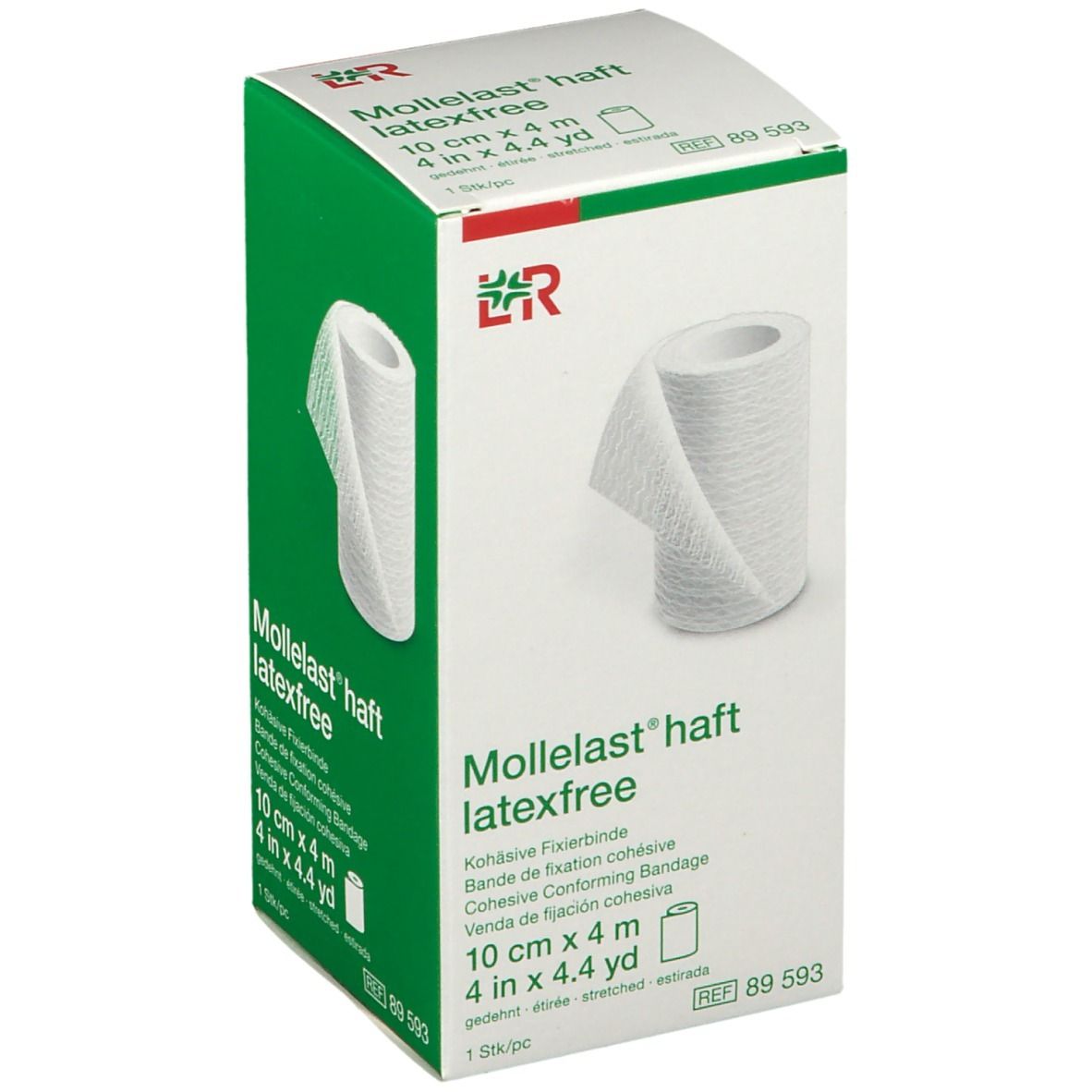 Mollelast® haft Bande de fixation biélastique cohésive 10 cm x 4 m