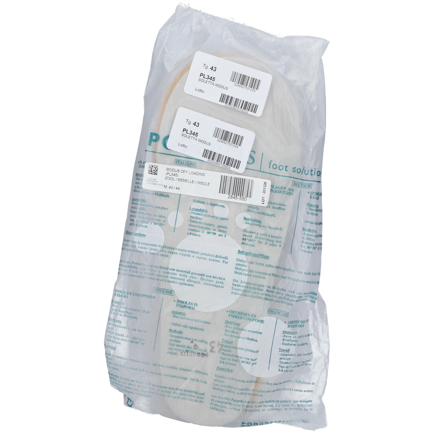 Bota Podartis Modus Off Loading Semelle (pl345) Taille 43-44