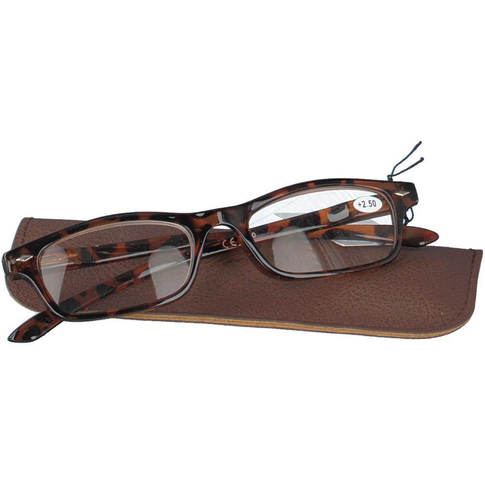 pharmaGLASSES® Lunettes de lecture Brun +2.50