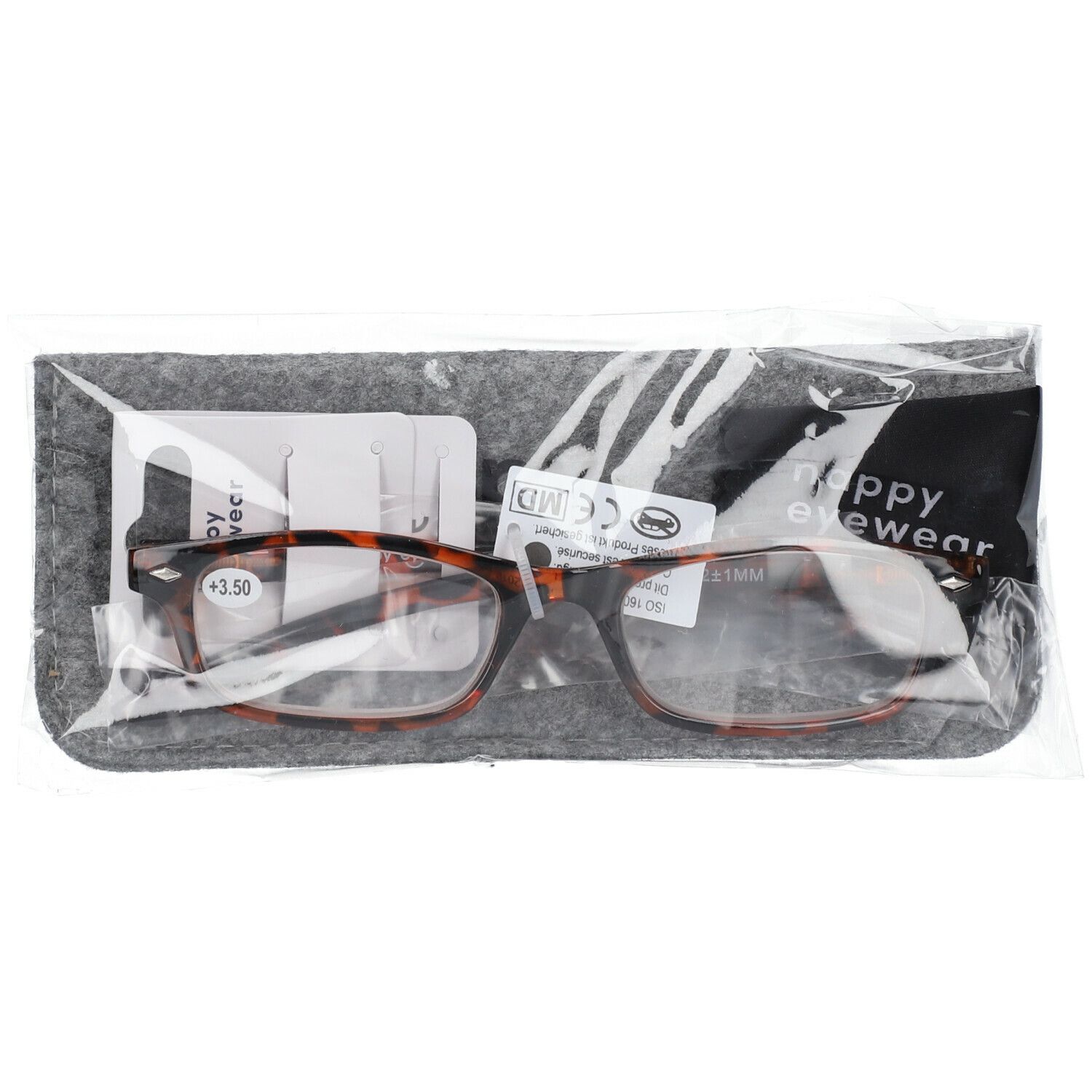 pharmaGLASSES® Lunettes de lecture Brun +3.50