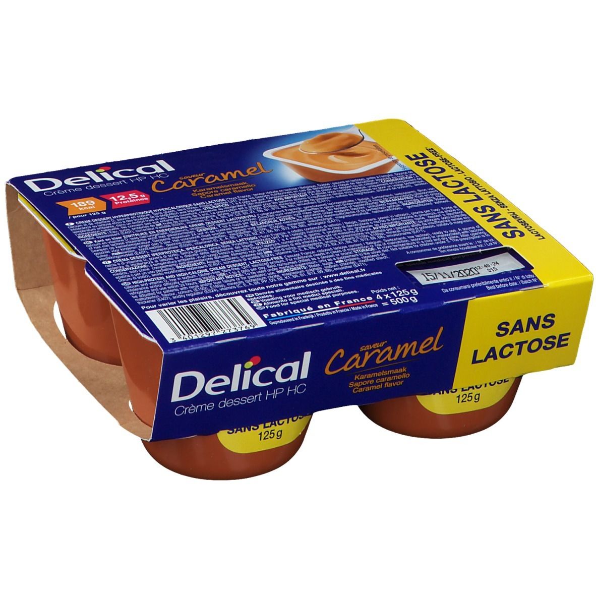 Delical Crème Hphc sans lactose Caramel