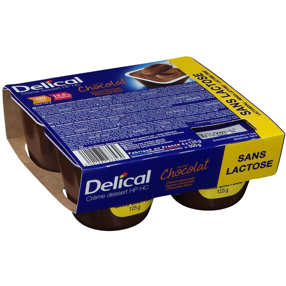 Delical Crème Hphc sans lactose Chocolat