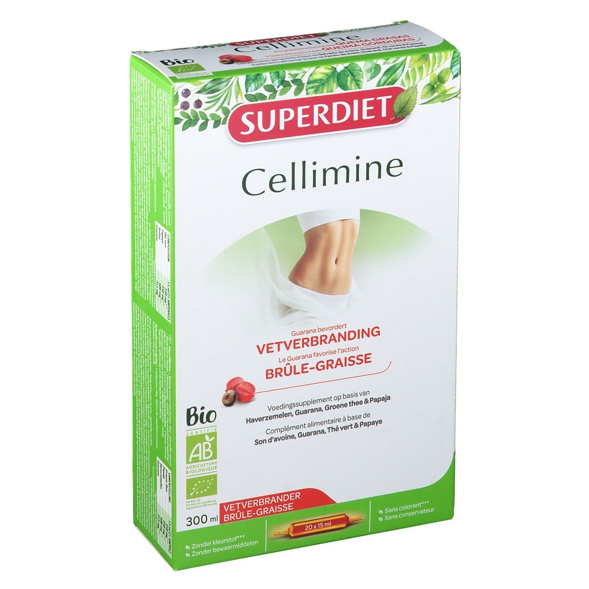 SUPER DIET Cellimine Brûle-graisse Bio Ampoules 20x15 ml - Redcare ...