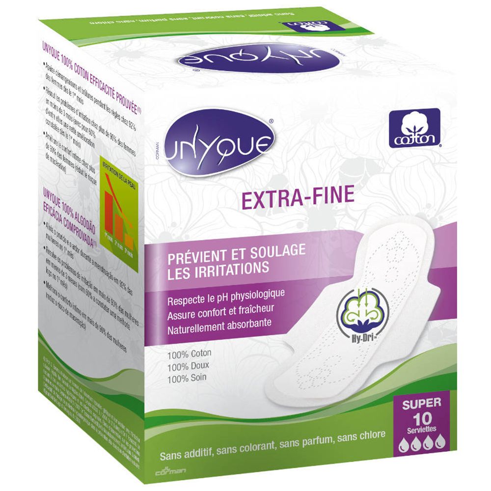 Unyque Serviettes Exra-Fin Super 100 % Bio