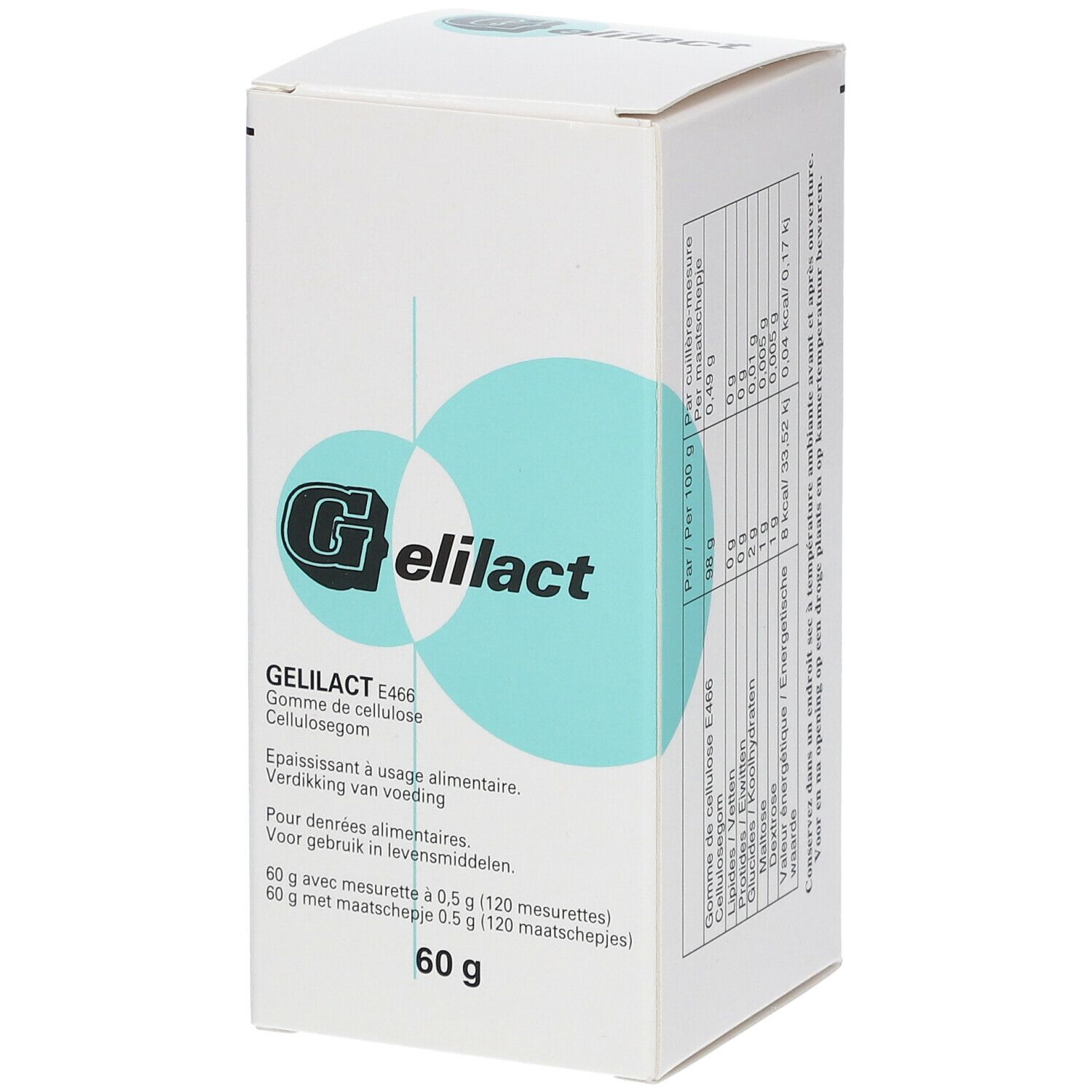 Gelilact E466 Gomme de cellulose