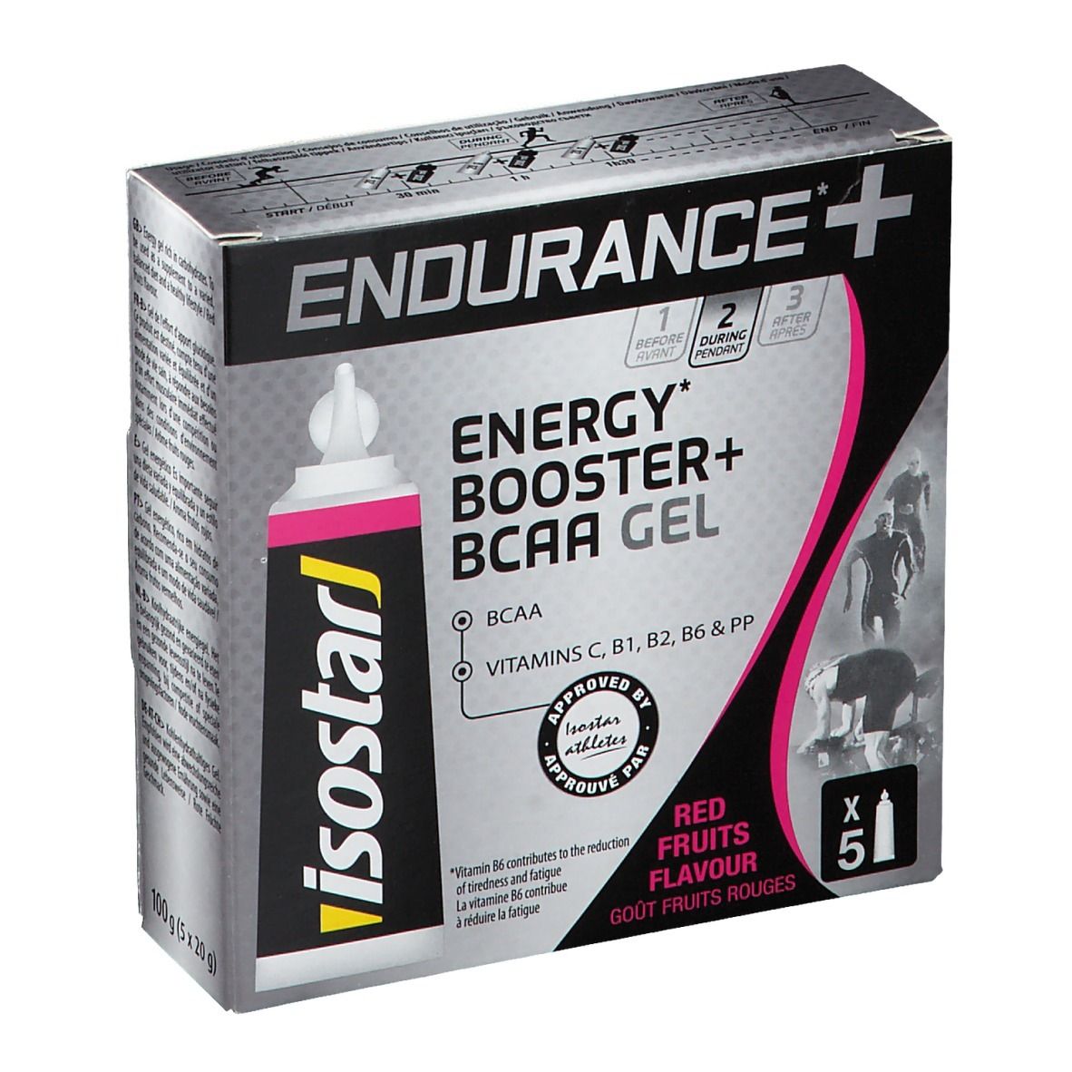 Isostar® Gels Energy Booster+ Bcaa fruits rouges
