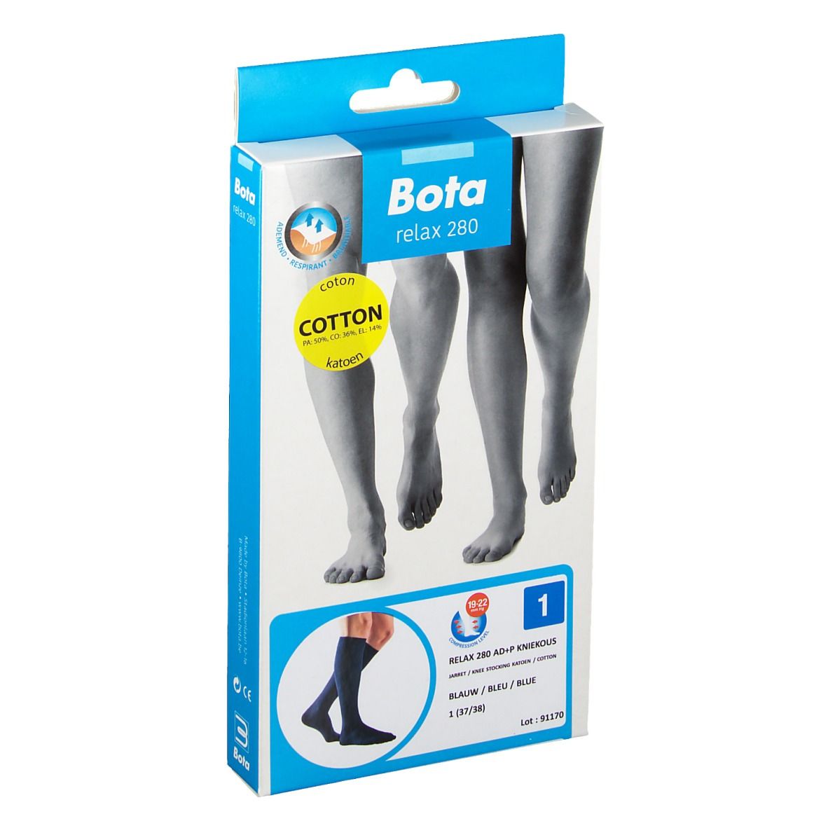 Bota Relax 280 Coton AD +P Bleu Taille 1 (31 / 38)