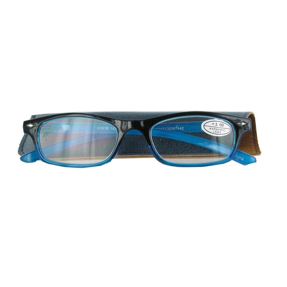 pharmaGLASSES® Lunettes de lecture Bleu +3.00