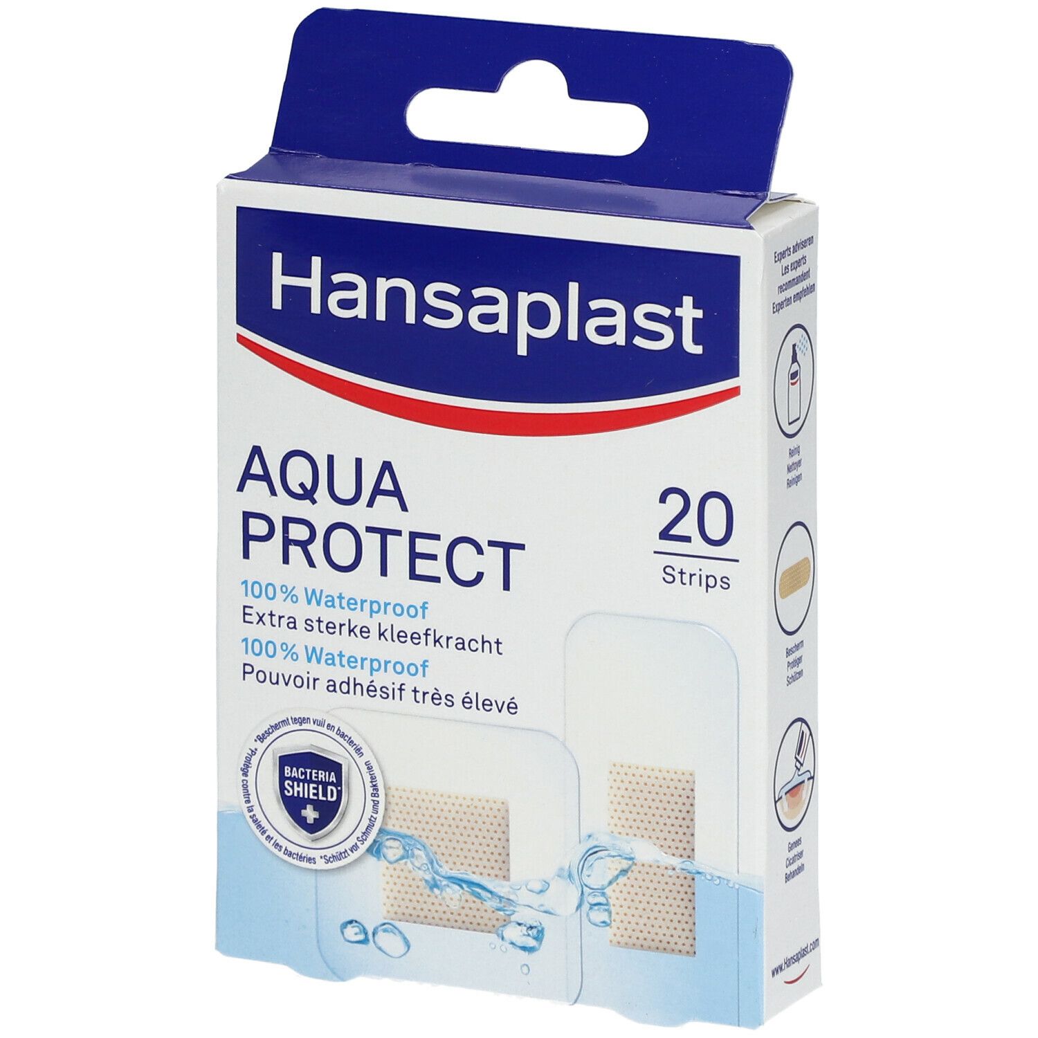 Hansaplast MED Aqua Protect Pansements 100% Waterproof