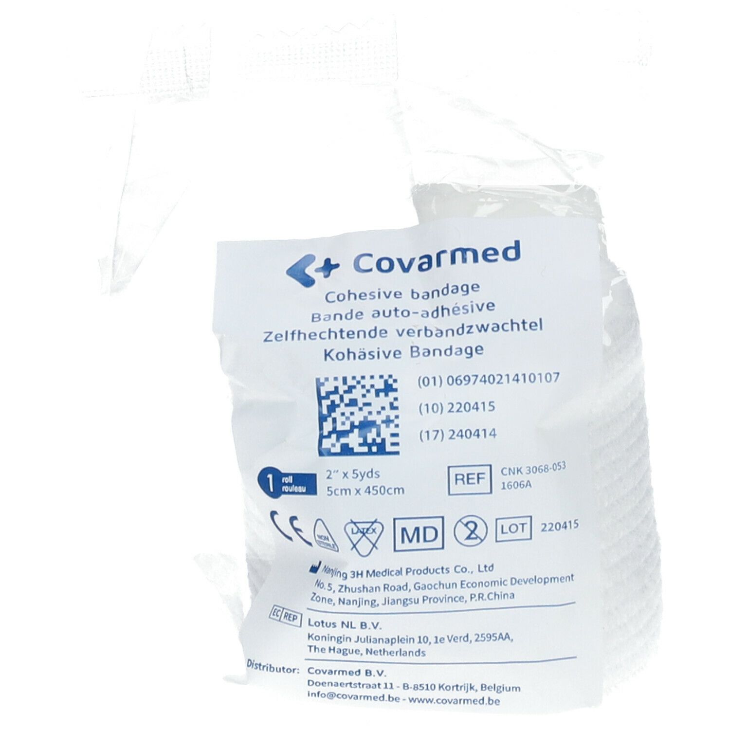 Covarmed Bandage Cohésif 5 cm x 4,5 m Blanc