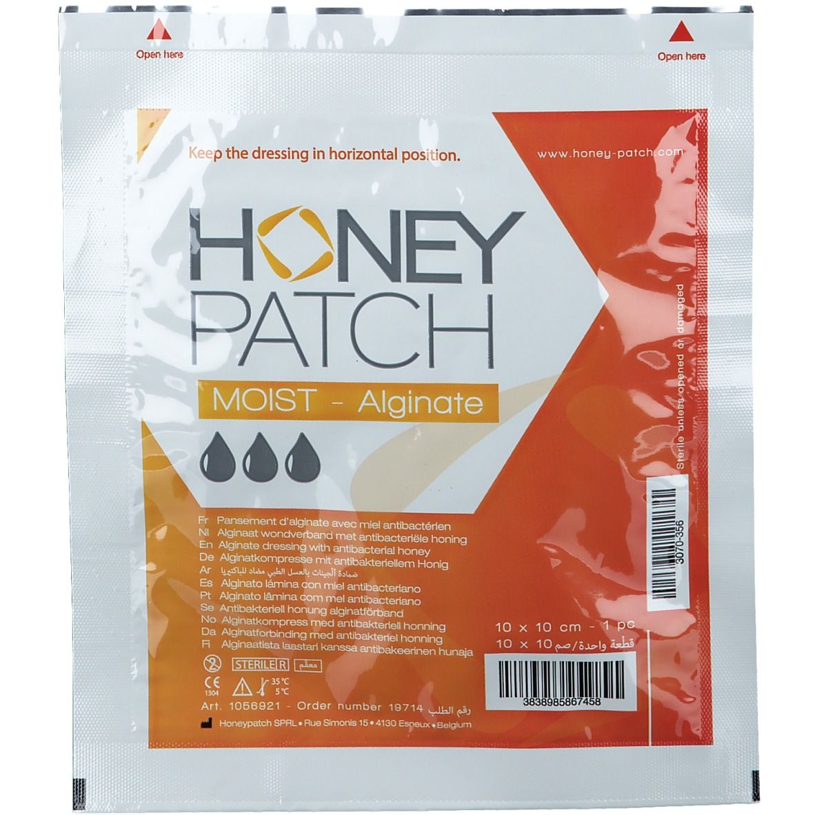 Honey Patch Moist Pansement 10 x 10 cm