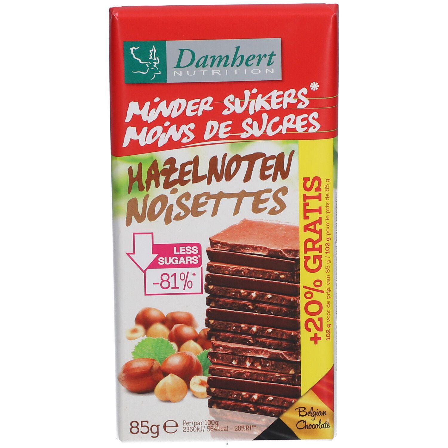 Damhert Tagatesse® Chocolat lait noisettes