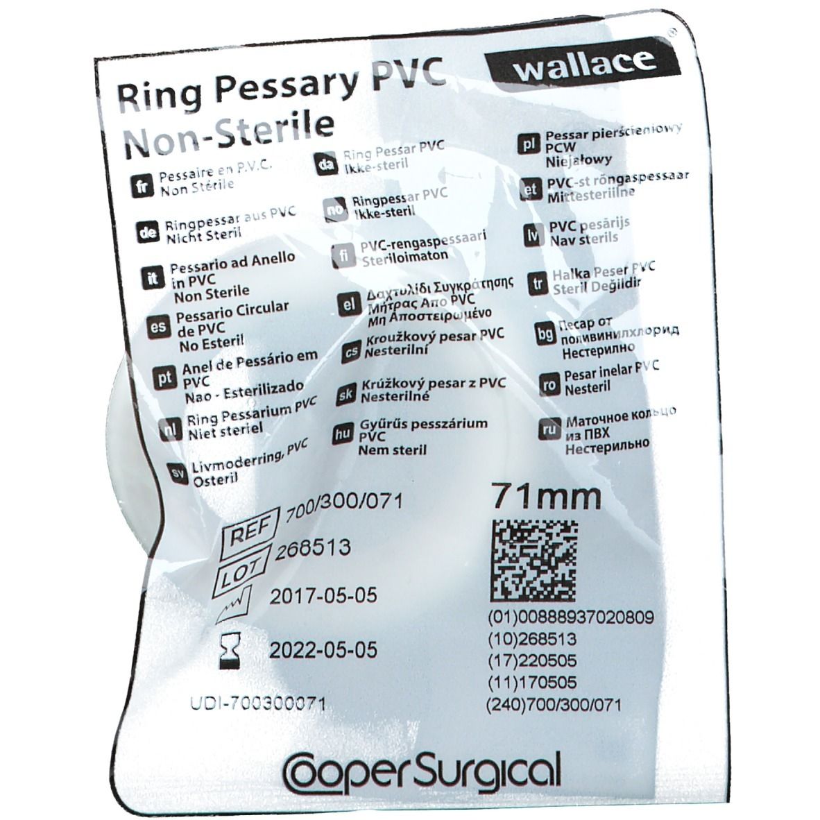 Portex® Pessaire en P.v.c. non stérile