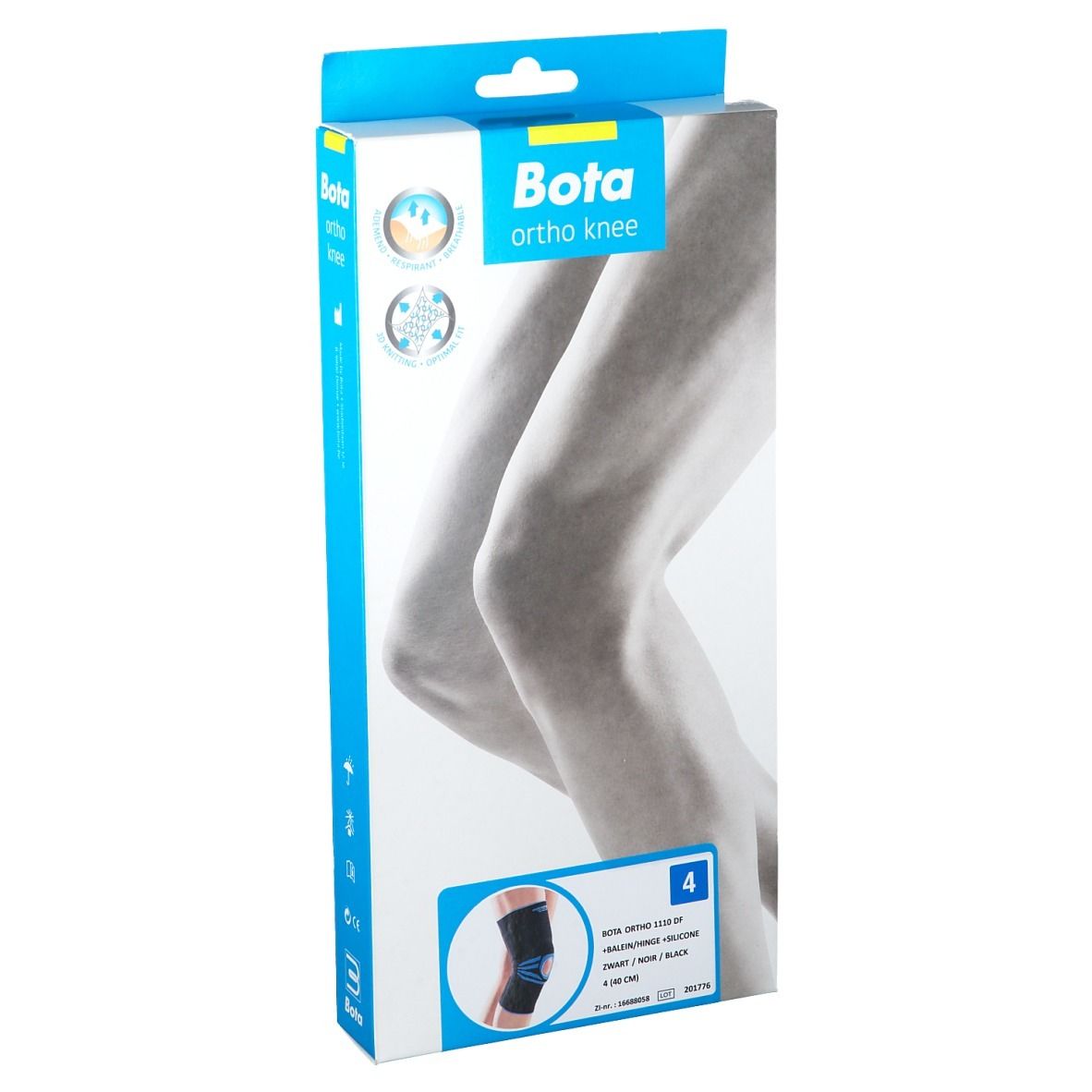 Bota Ortho DF 1110 Bandage pour genou Gr. 4 Noir